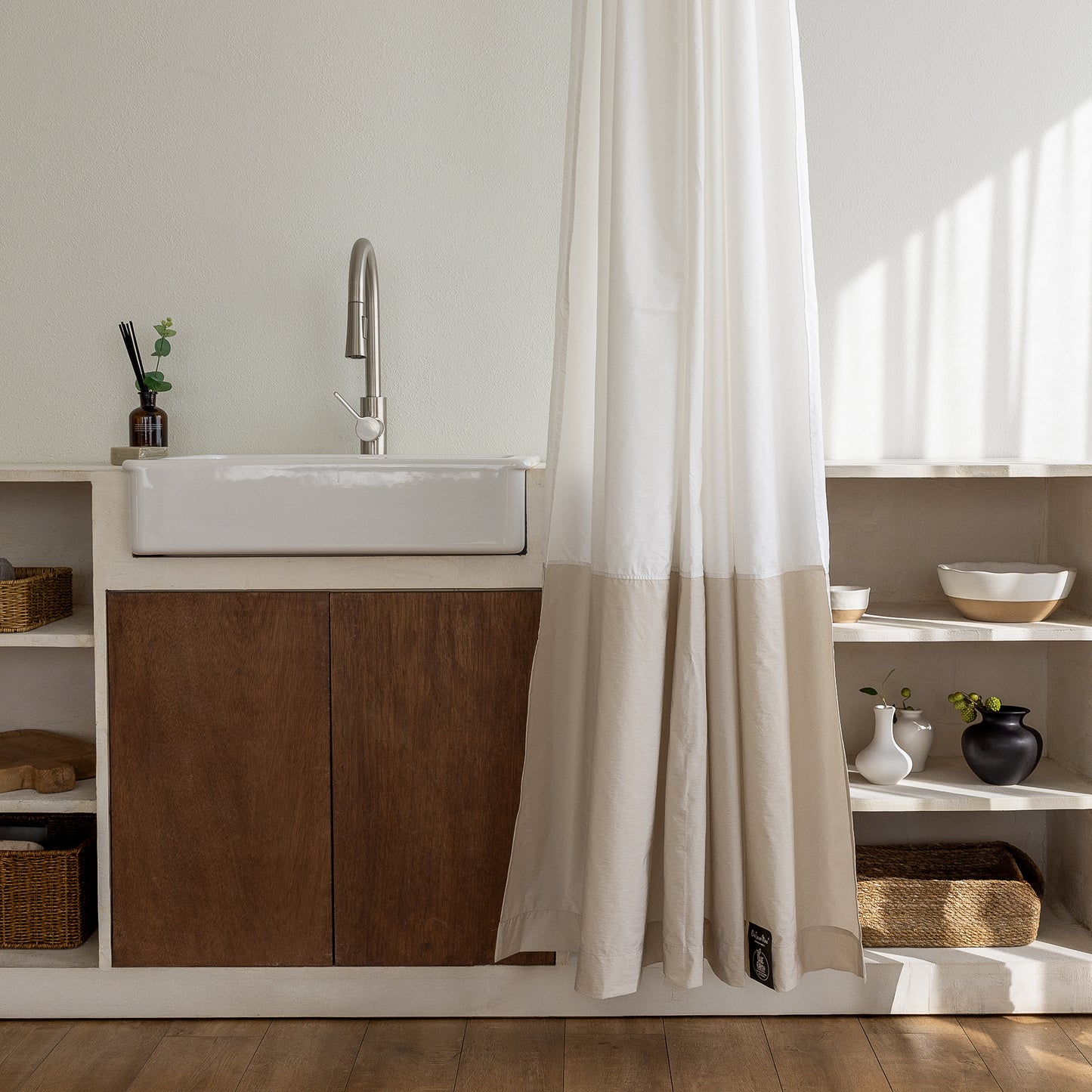 Recyled Fabric Shower Curtain