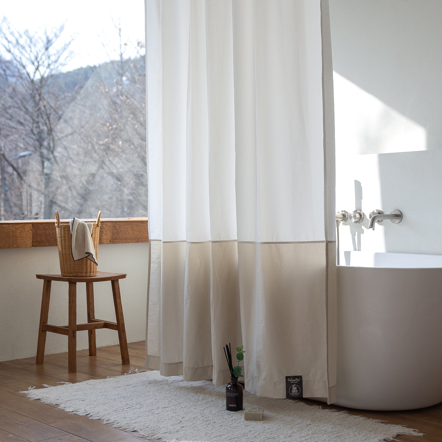 Recyled Fabric Shower Curtain