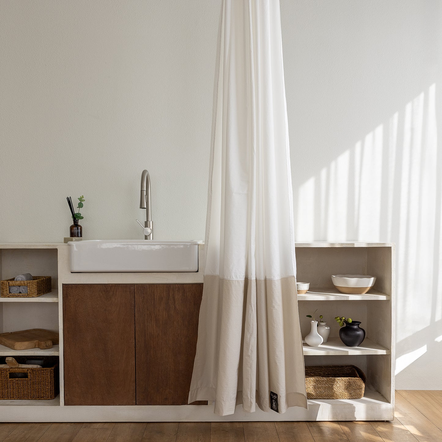 Recyled Fabric Shower Curtain
